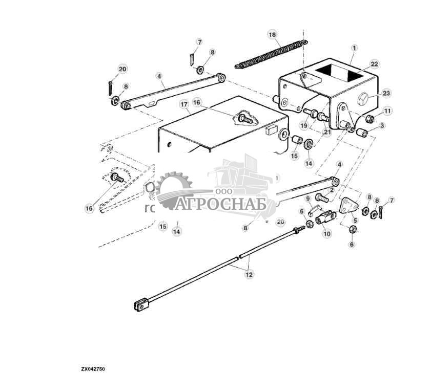Фартук лотка 